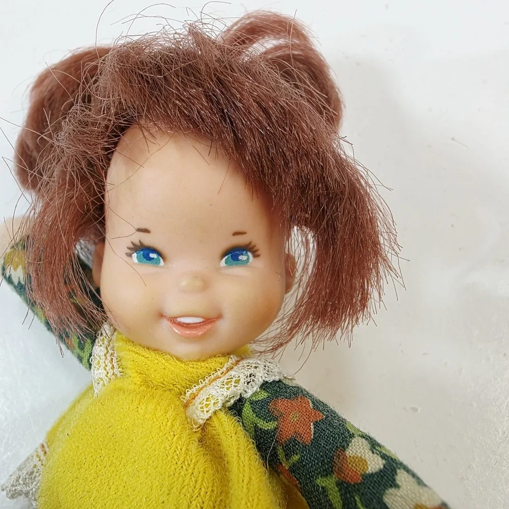 Vintage 1975 Mattel Honey Hill Bunch Sweetlee Baby Doll Girl Mini Plush Red Hair